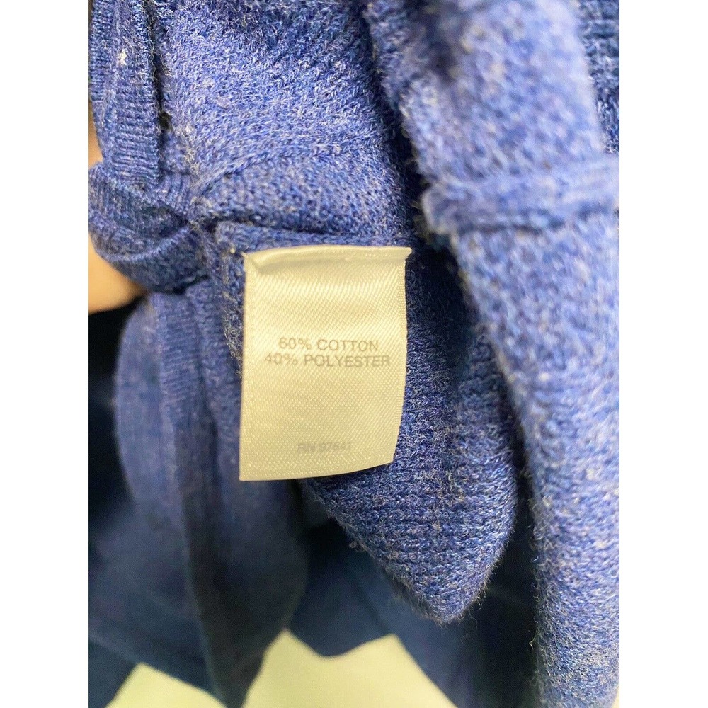 J. Jill Womens Front Tie‎ Sweater Pullover Cotton Long Sleeve Blue Size Medium - Picture 4 of 5